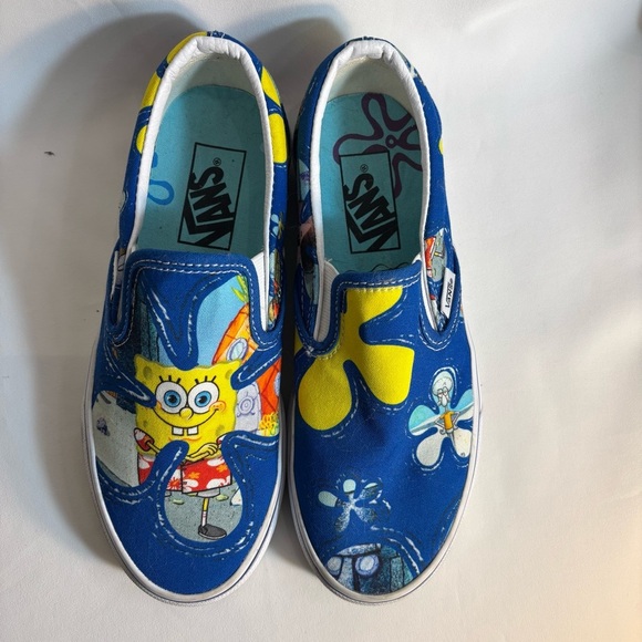 VANS Sponge Bob Square Pants Sz 6 Women 4.5 Men Aloha Bob Slip On Loafers - Picture 7 of 10